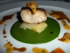 Sturgeon with asparagus sauce