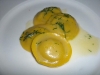 Red kuri squash lune with sage and amaretti