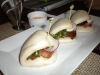Pork fat on steamed bun