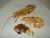 Amberjack, langoustine and prawn