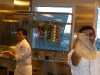 Tossing the dough