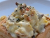 Crabmeat and eggs in vol au vent