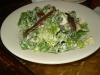 Bottled Caesar dressing and lots of it