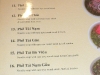 Pho Sai Gon menu