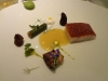 Black bass with avocado, sorrel puree