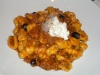 Semolina gnocchi with sausage 