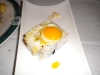 Bacon and egg sushi