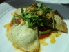 Artichoke-stuffed crepes