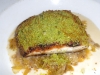 Pistachio-crusted redfish