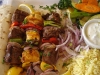 Fat Greek mixed kebabs