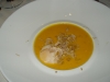 Truffle pumpkin soupl