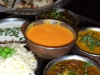 Mango pudding atop thali