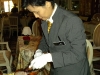 Carving up the duck