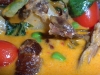 Roast duck curry closeup