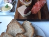 Country bread with charcuterie