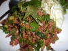 Khoi soi - raw beef with dried chilies