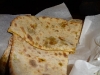 Paratha with potatoes and peas