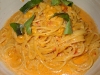 Uni and tomato cream pasta