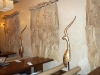 Dried wheat on the walls