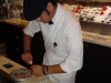 Shucking oysters