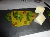 Cheese with pistachio cream