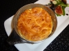 Asiago fresca cheese souffle with figs