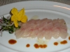 Sea bass sashimi