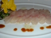 Sea bass sashimi