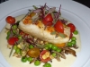 Halibut with fresh peas