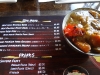 Menu and curry bowl