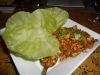 Minced chicken with lettuce wraps