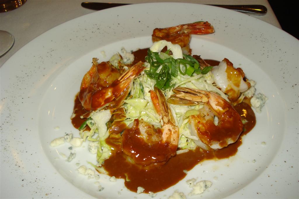 ROSEMARY'S BBQ Shrimp with Maytag Blue Cheese Slaw — Eating Las