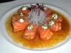 Salmon with wasabi creme fraiche