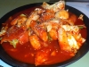 Rice cake with chile and vegetables