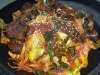 Beef intestines and sausage
