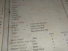 Beer/wine list