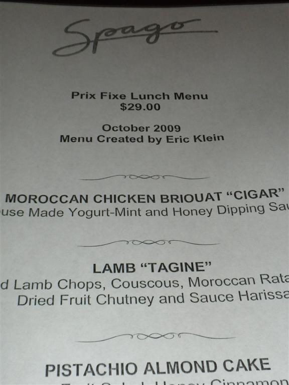 SPAGO Moroccan/White Truffle Lunch — Eating Las VegasEating Las Vegas