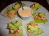 Spicy crab lettuce cups