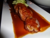 Stuffed with pork in a light tomato barbecue sauce