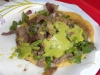 Tacos El Gordo carne asada taco
