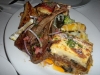 Pasticcio and lamb chops