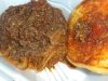 Cincinnati chili atop pork