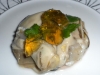 Oysters with beef gelee