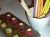 Petit fours with meringue sticks