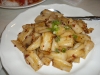 Chow fun noodles with peppers