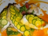 John Dory with carrots and cukes