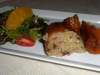 Chicken stuffed with sticky rice and Chinese ham