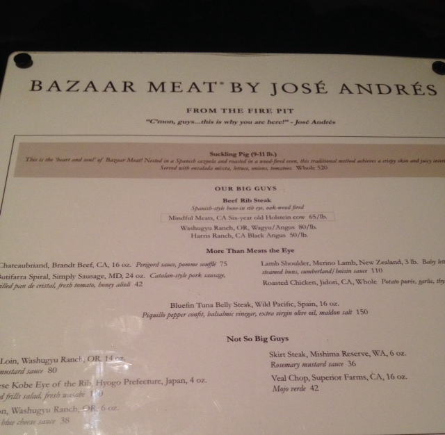 Bazaar meat menu — Being John Curtas